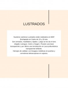 M.m vanitory puerta vidrio 0.80  wengue c/mesada europa
