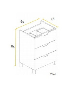 BUONA CIMA VANITORY PVC OLIVA 0.60 