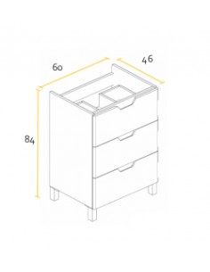 Buona cima vanitory pvc artico 0.60  (consultar)