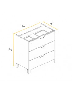 Buona cima vanitory pvc oliva 0.80 