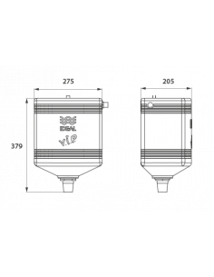 IDEAL DEPOSITO PLASTICO CADENA VIP BLANCO (30900)
